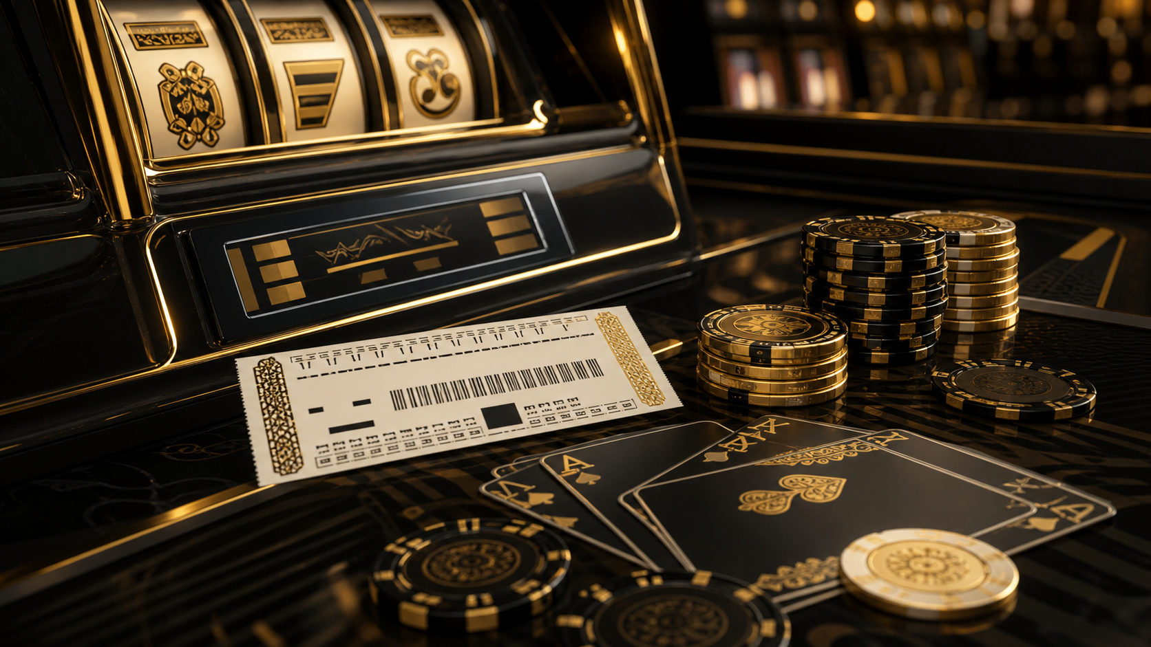 スロットのCash out：チケットと残高確認